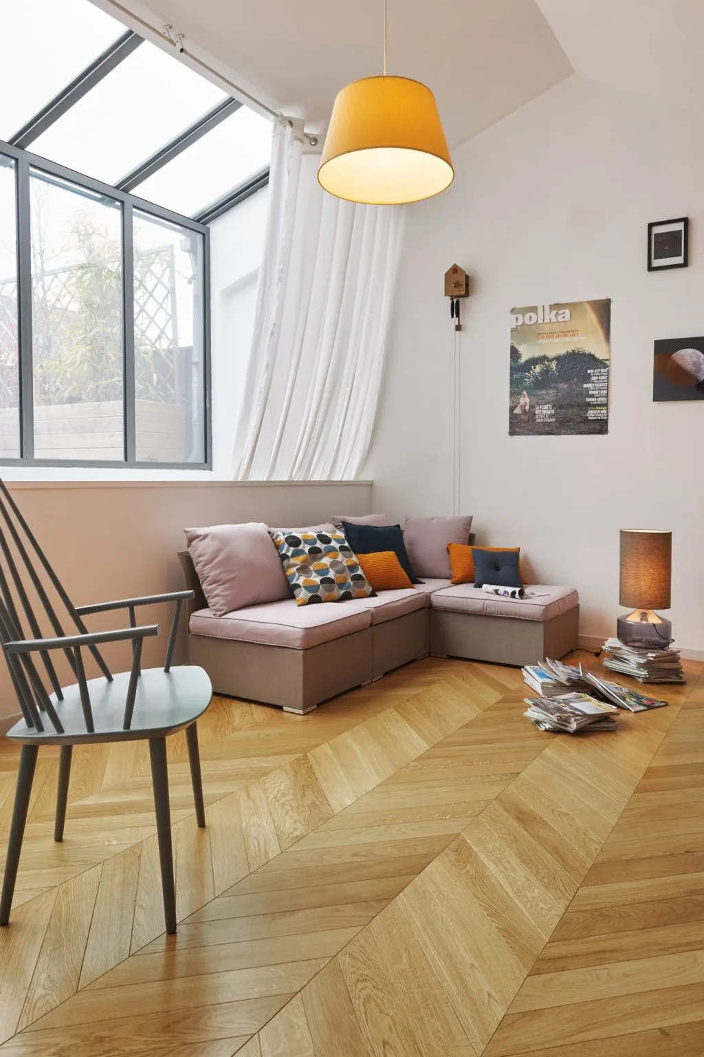 Parchet Stejar Triplu Stratificat Classic Satin Chevron 90