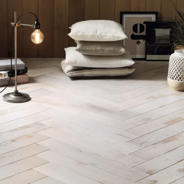 Parchet Stejar Triplu Stratificat Zenitude Shabi Chaux Herringbone 139