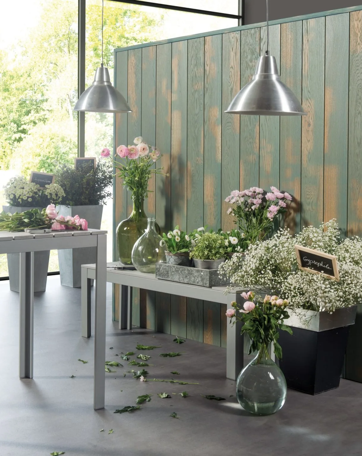 Panou Decorativ Lemn Stejar Cabane Verde 141