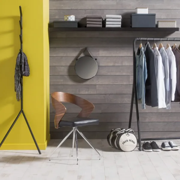 Panou Decorativ Lemn Stejar Cabane Gri Duo 141