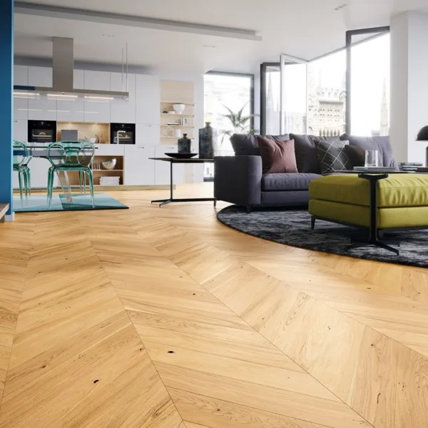 Parchet Stejar Triplu Stratificat Caramel Chevron