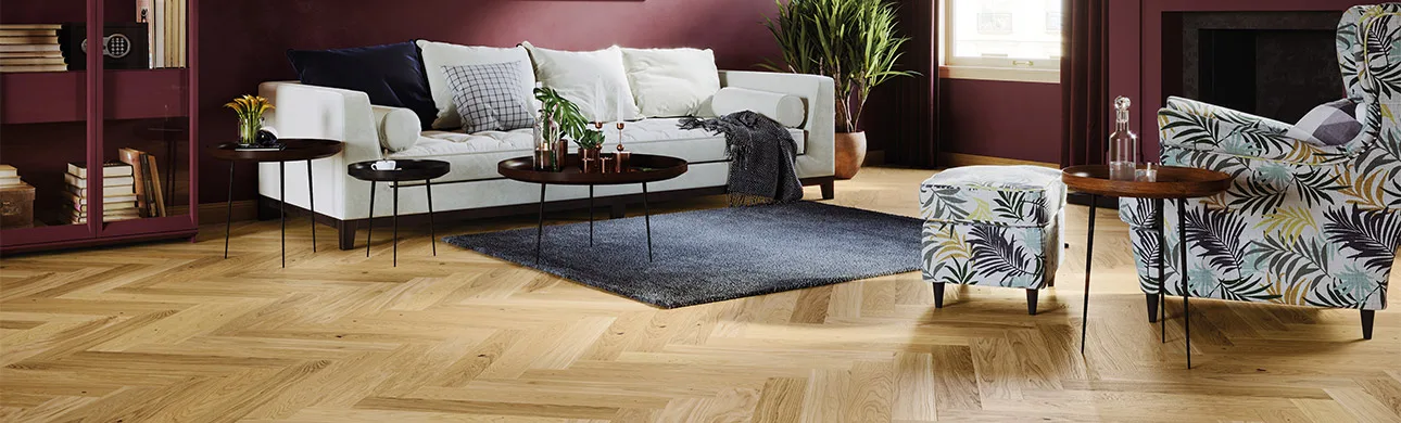 Parchet Stejar Triplu Stratificat Bright Herringbone 110