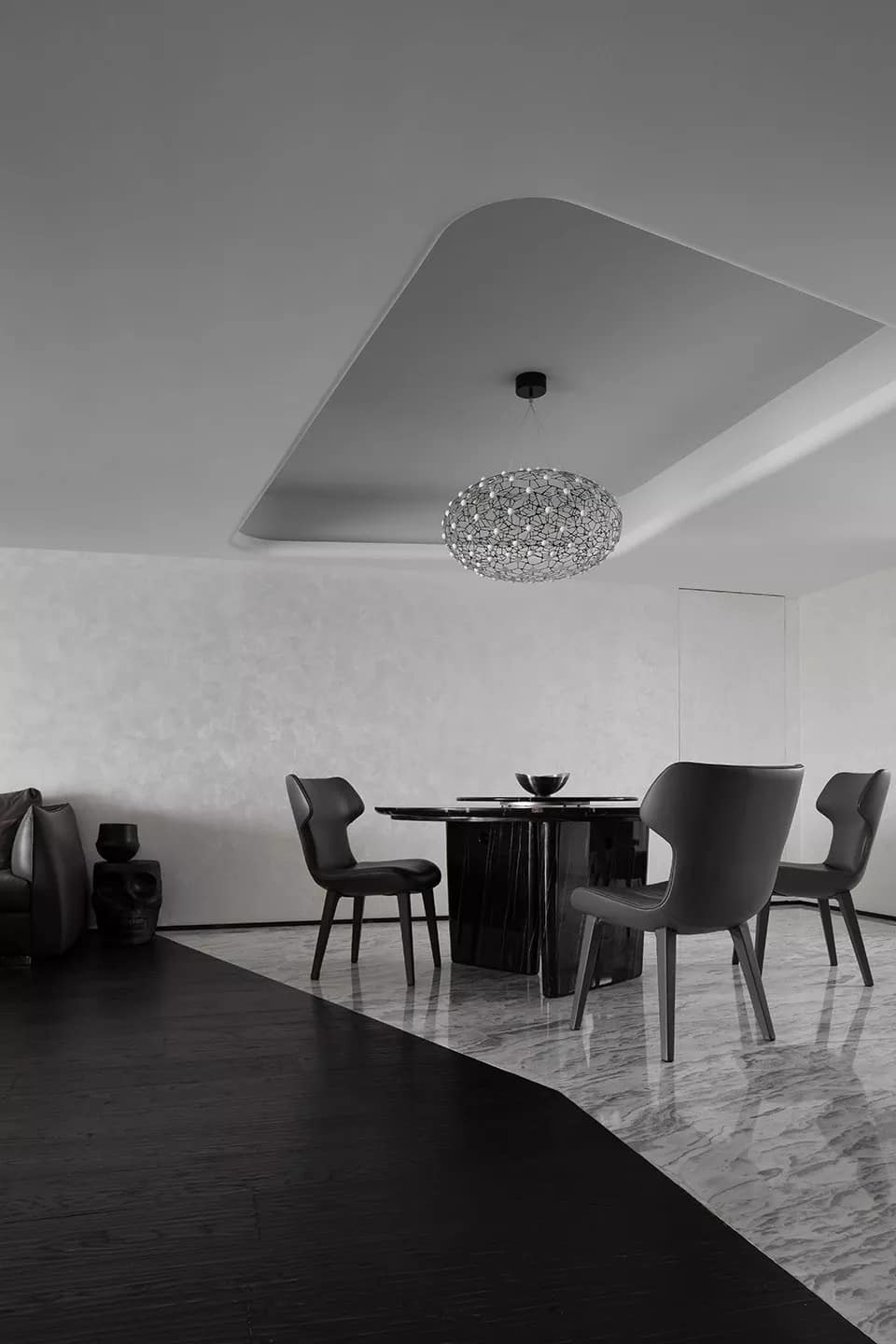 Parchet Stratificat de Lux Foglie D'Oro Onda Nero, imagine 2
