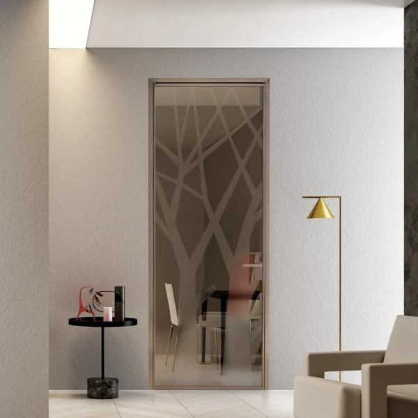 Mini Tall Glass Bronze 3258 swing door