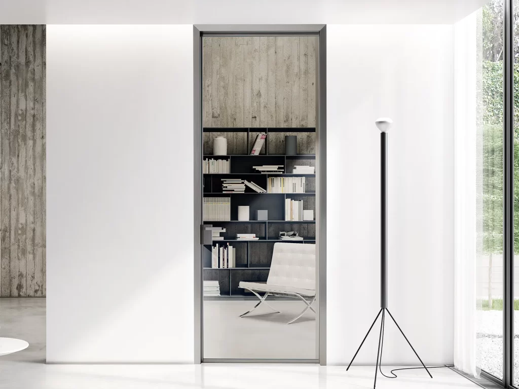 Mini Tall Glass Champagne swing door