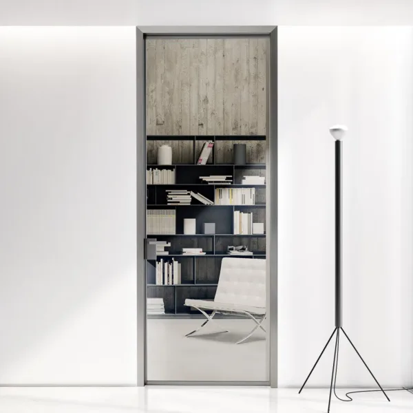 Mini Tall Glass Champagne swing door