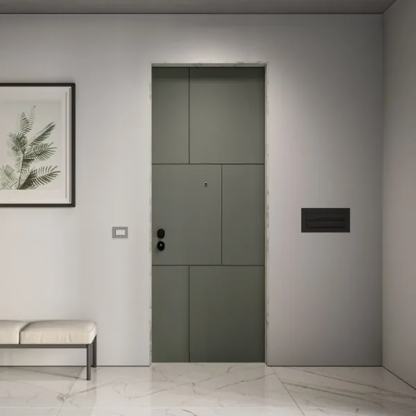 Flush mount Florence Pantographed Iron Armored Door