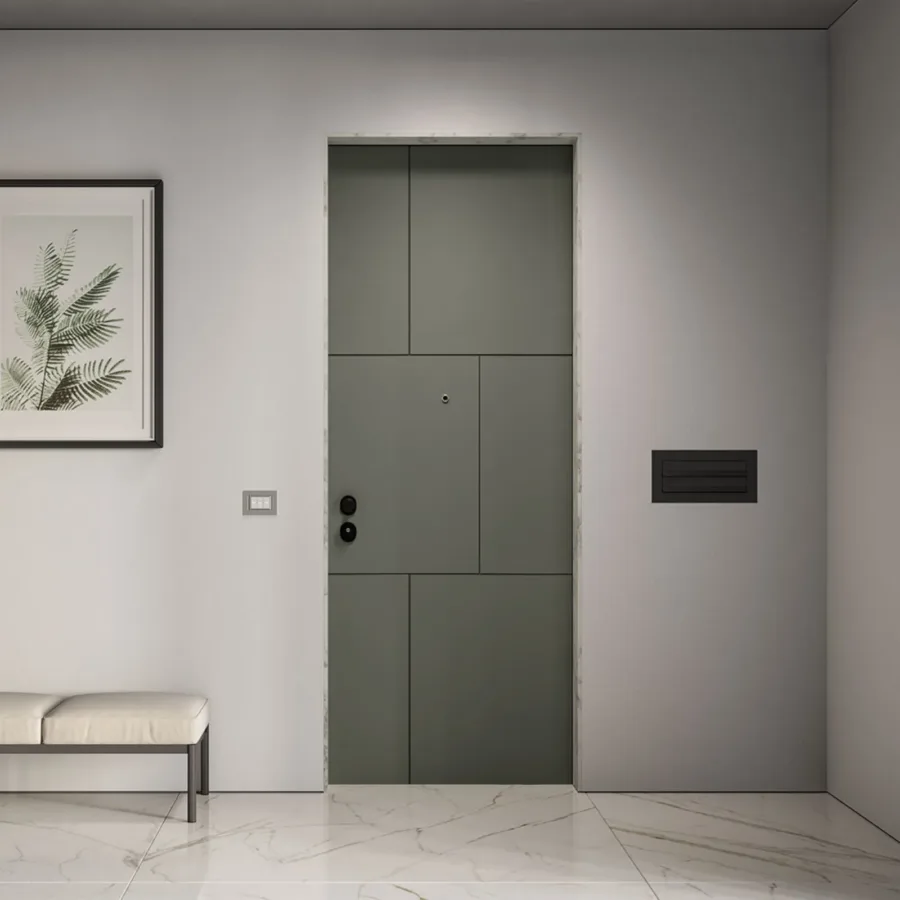 Flush mount Florence Pantographed Iron Armored Door