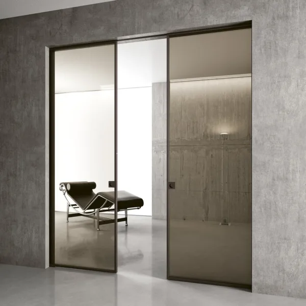 Inside pocket sliding door