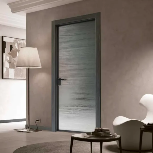 Graphite Glass Satin Extra Clear 3D Door