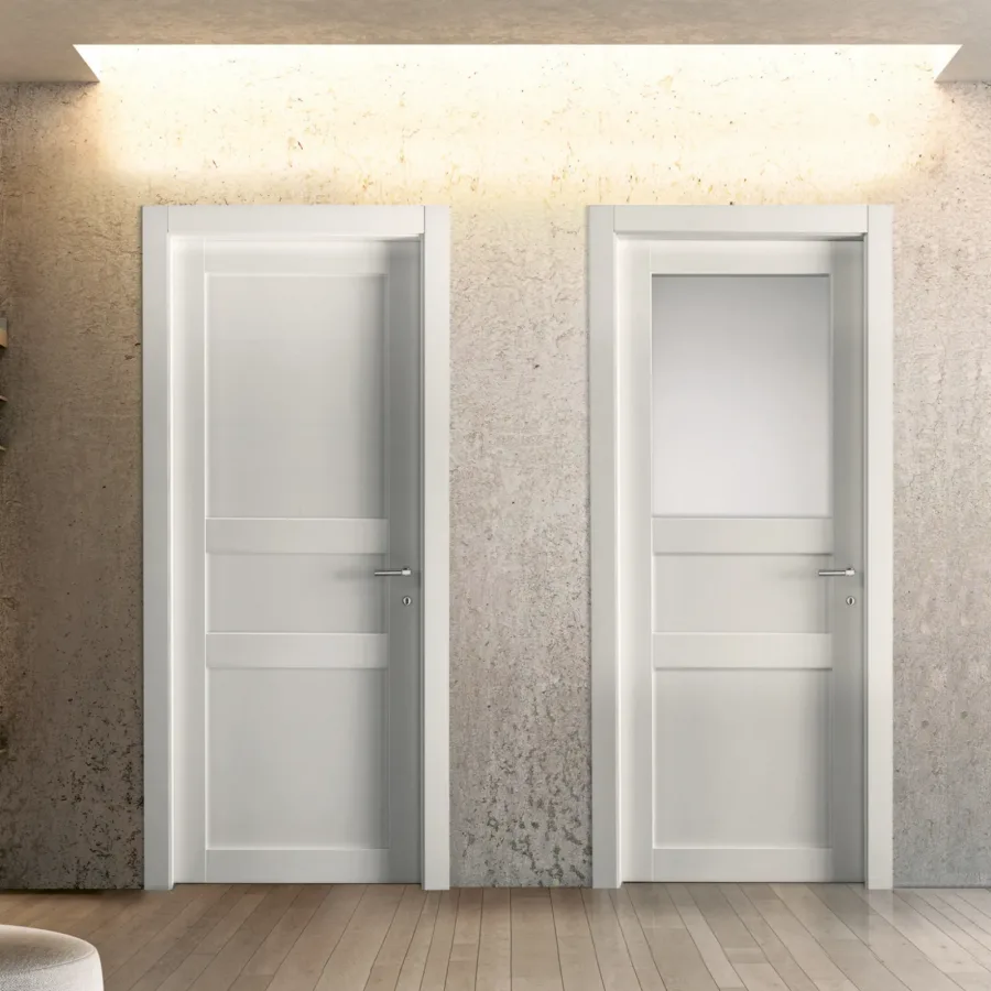 Usa cu balamale Trame 203P / 203V Bianco